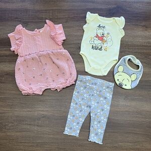 Bundle of Disney Character Outfits for Baby Girl SIZE: 6-9 Months